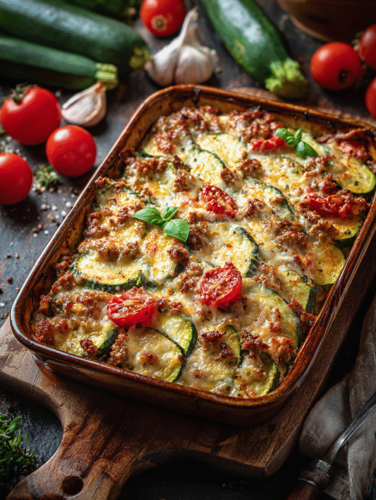 Schneller Zucchini Auflauf Mit Hackfleisch